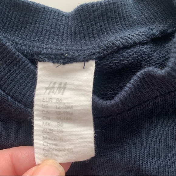 H&M Navy Kids Sweatshirt with White Lettering - Picture 2 of 6